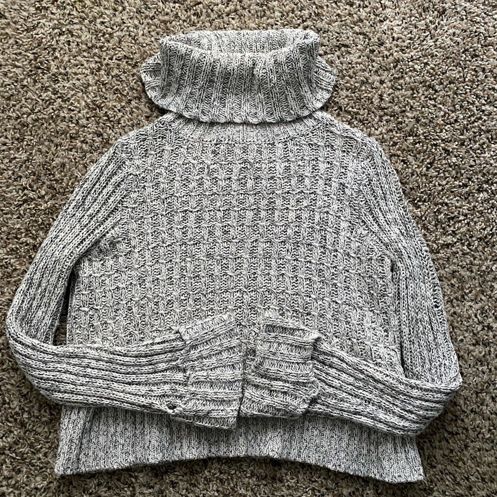 Free People Cropped Turtleneck Sweater